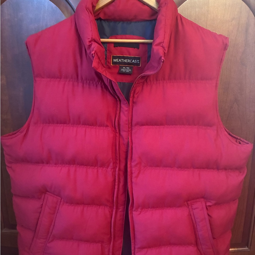Weathercast Red Puffer Vest